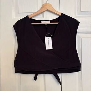 WeWoreWhat Black Tie-Back Tank Top